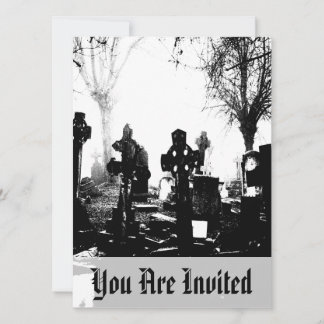 Invitación Cementerio gótico espeluznante