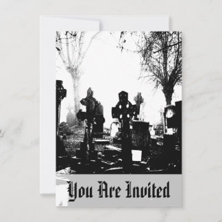 Invitación Cementerio gótico espeluznante