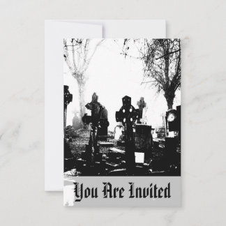 Invitación Cementerio gótico espeluznante