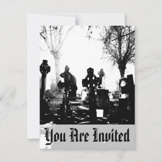 Invitación Cementerio gótico espeluznante