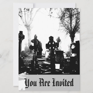 Invitación Cementerio gótico espeluznante