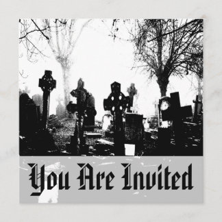 Invitación Cementerio gótico espeluznante