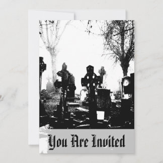 Invitación Cementerio gótico espeluznante