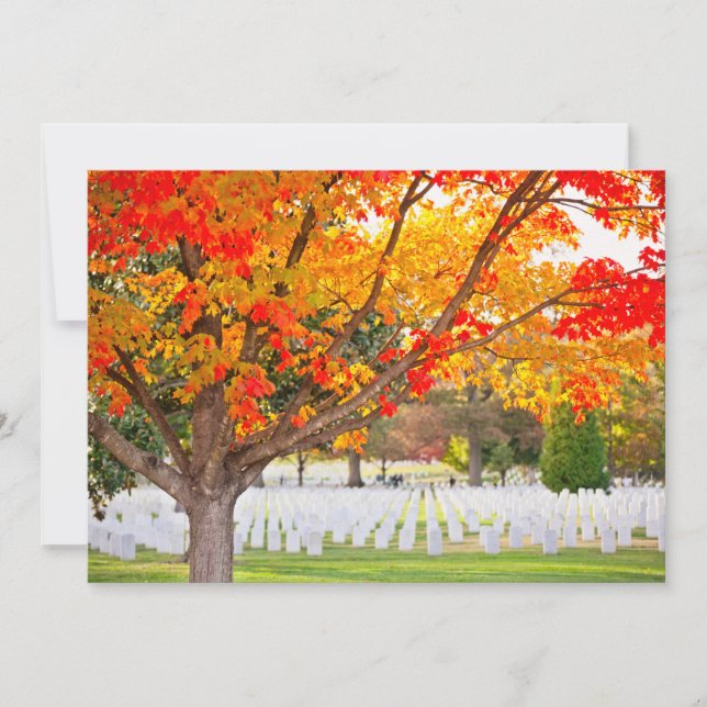 Invitación Cementerio Nacional de Arlington en otoño (Anverso)