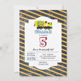 Invitación Cemento Hormigón Cemento Construcción Camiones Cum