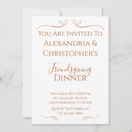 Invitación Cena agradable Moda mínima