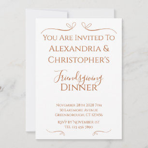 Invitación Cena agradable Moda mínima