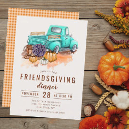 Invitación Cena amistosa Camión de granja rústico