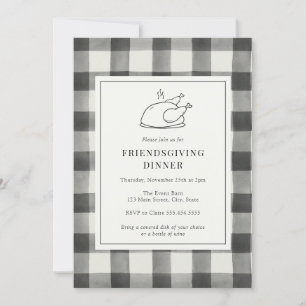 Invitación Cena amistosa de búfalo negro