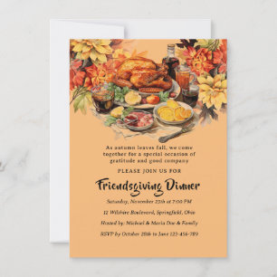 Invitación Cena amistosa Fiesta Turquía