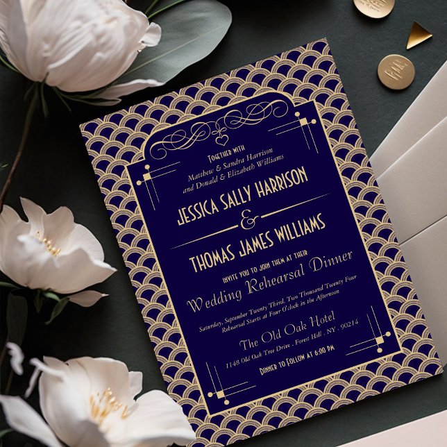 Invitación Cena Boda Art Decó de Gatsby de los años 20 (Subido por el creador)