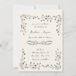 Invitación Cena Boda caprichosa