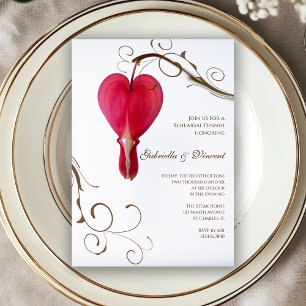 Invitación Cena Boda de Ensayo de hemorragia roja