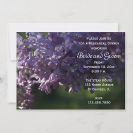 Invitación Cena Boda de Flores Lilac Púrpura