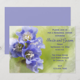 Invitación Cena Boda de flores moradas
