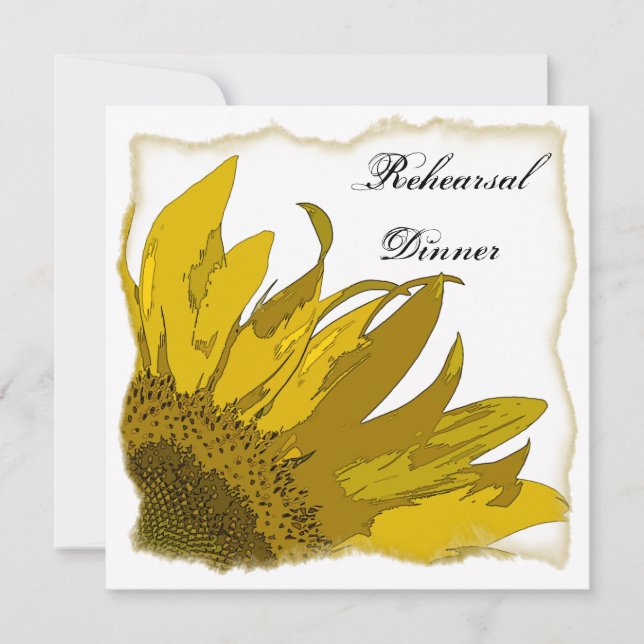 Invitación Cena Boda de la esquina del girasol (Anverso)