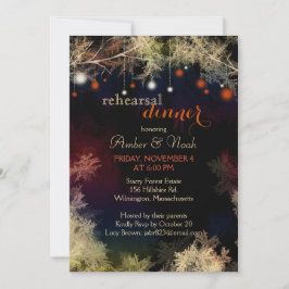 Invitación Cena Boda de las Luces Forestales Festivas