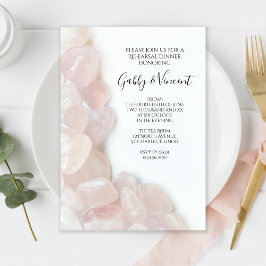 Invitación Cena Boda Rosa Quartz