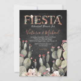 Invitación Cena Cactus Floral de Fiesta Mexicana