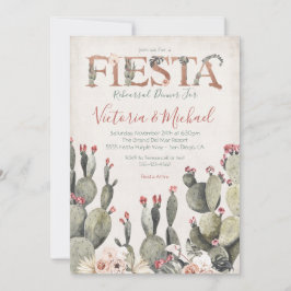 Invitación Cena Cactus Floral de Fiesta Mexicana