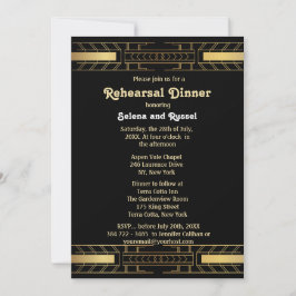 Invitación Cena clásica de estilo Art Déco