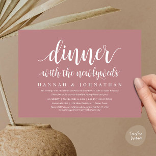 Invitación Cena con los recién casados, Boda Elopement