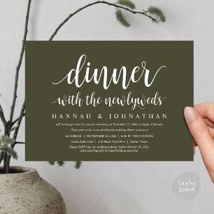 Invitación Cena con los recién casados, Boda Elopement