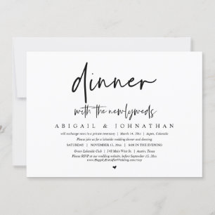 Invitación Cena con los recién casados, Fiesta del Elopement