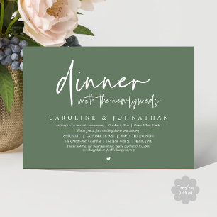 Invitación Cena con los recién casados, Fiesta del Elopement