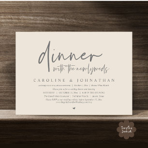 Invitación Cena con los recién casados, Fiesta del Elopement 