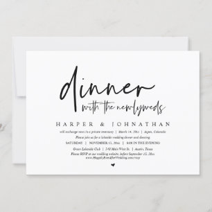 Invitación Cena con los recién casados, Fiesta del Elopement