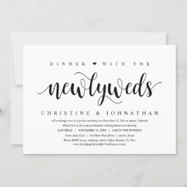 Invitación Cena Con Los Recién Matados, Boda Elopement