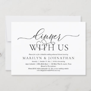 Invitación Cena Con Nosotros, Celebración Del Ensayo Boda