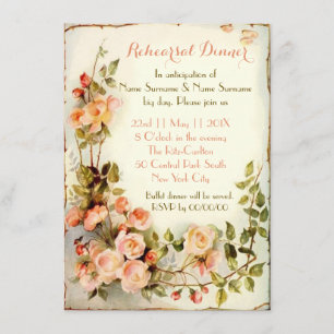 Invitación Cena corta de ensayo