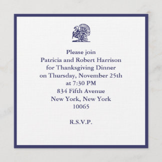 Invitación Cena de Acción de Gracias