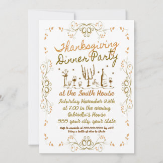 Invitación Cena de Acción de Gracias