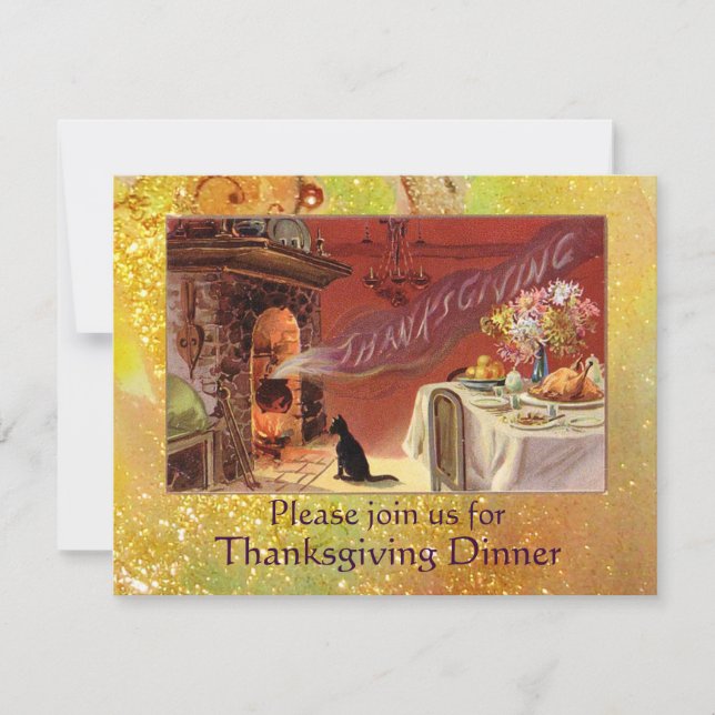 Invitación Cena de Acción de Gracias (Anverso)