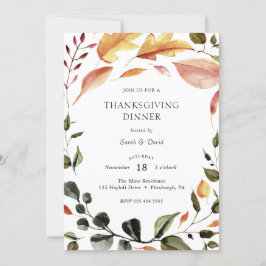 Invitación Cena de Acción de Gracias