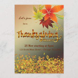 Invitación Cena de Acción de Gracias