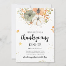 Cena de Acción de Gracias Boho Pumpkin