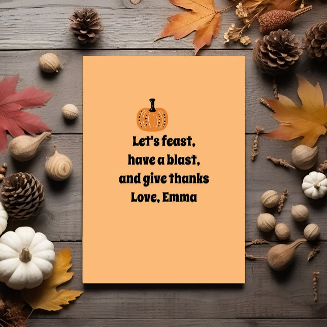 Invitación Cena de Acción de Gracias caprichosa (Subido por el creador)