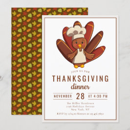Invitación Cena de Acción de Gracias Chef de Turquía