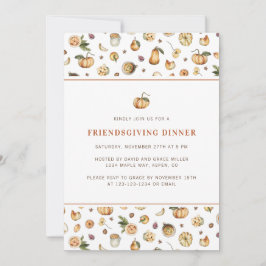 Invitación Cena de Acción de Gracias de Amigos de Otoño Calab