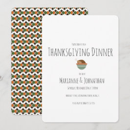 Invitación Cena de Acción de Gracias de Otoño Pavo Fiesta