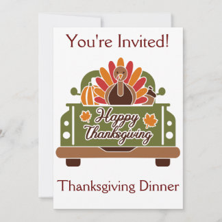 Invitación Cena de Acción de Gracias de personalizable