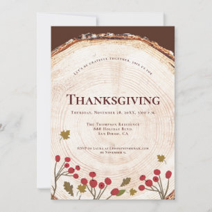 Invitación Cena de Acción de Gracias de personalizado simple
