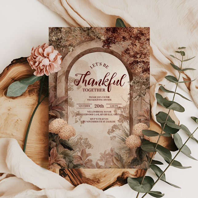 Invitación Cena de Acción de Gracias de Rustic Garden Arch (Subido por el creador)