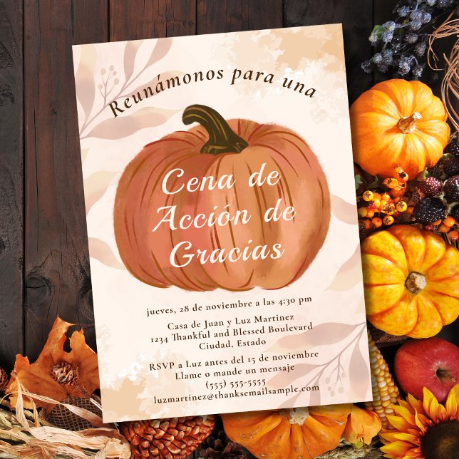 Invitación Cena de Acción de Gracias Linda (Subido por el creador)