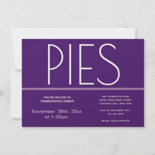 Invitación Cena de Acción de Gracias minimalista