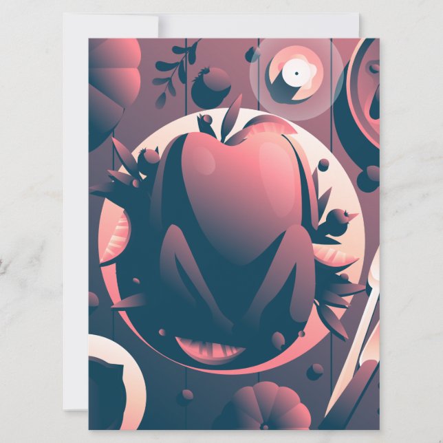 Invitación cena de acción de gracias oscura (Anverso)